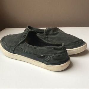 Girls Army Green Slip-on Sanuks